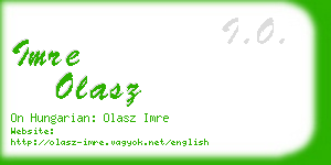 imre olasz business card